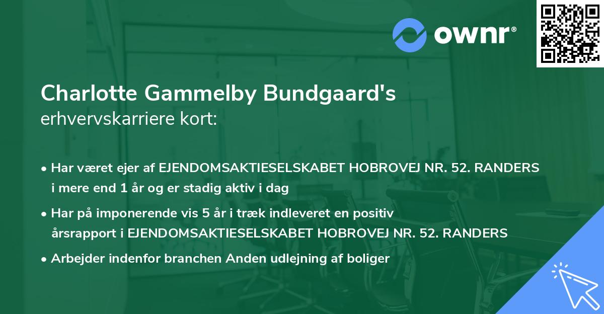Charlotte Gammelby Bundgaard's erhvervskarriere kort