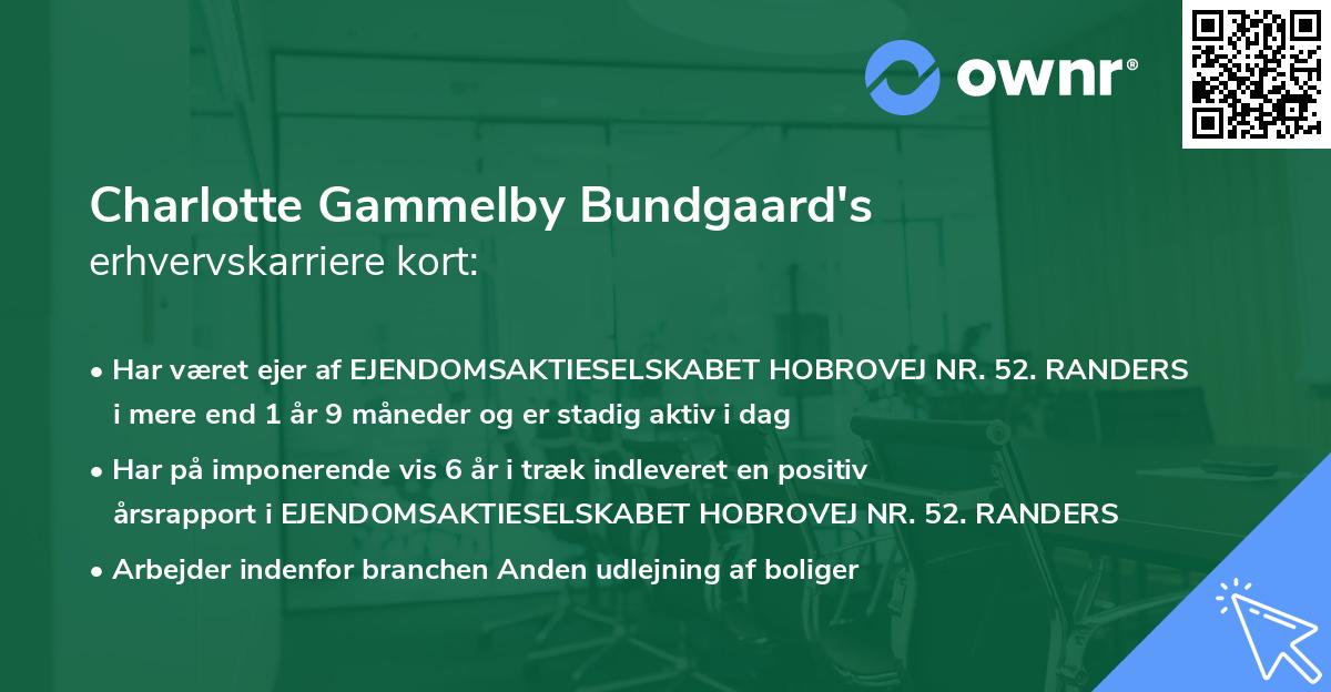 Charlotte Gammelby Bundgaard's erhvervskarriere kort