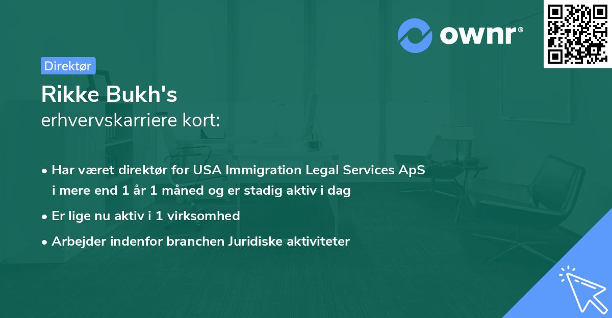 Rikke Bukh's erhvervskarriere kort