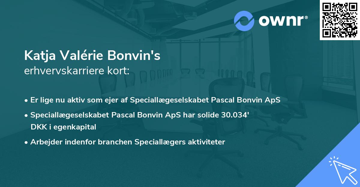 Katja Valérie Bonvin's erhvervskarriere kort