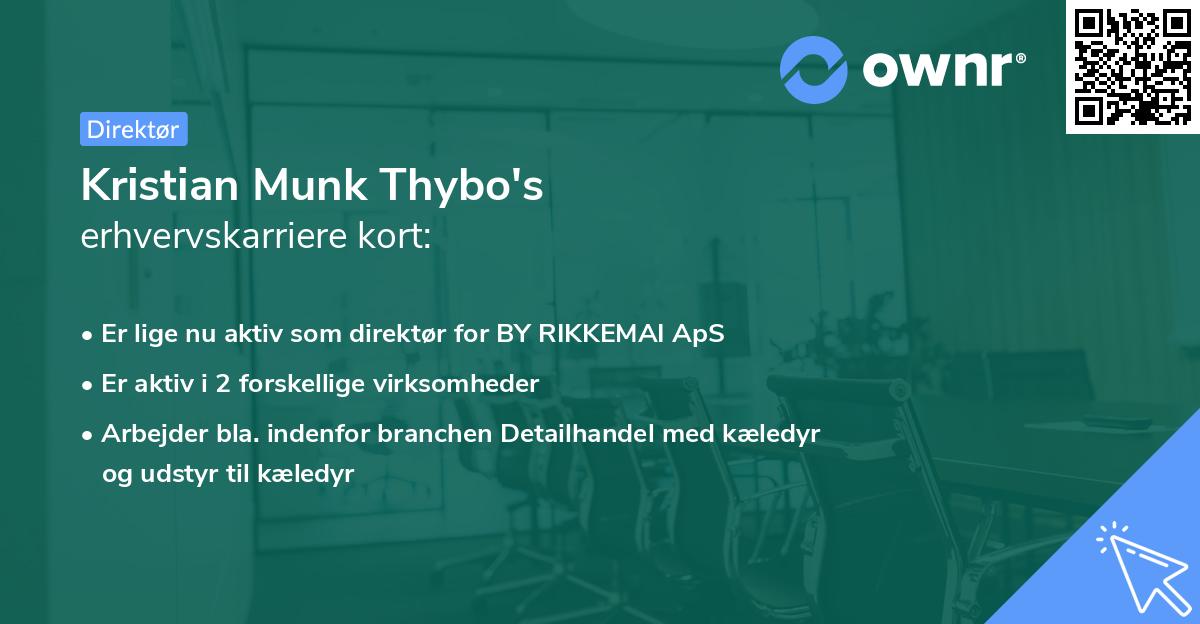 Kristian Munk Thybo's erhvervskarriere kort