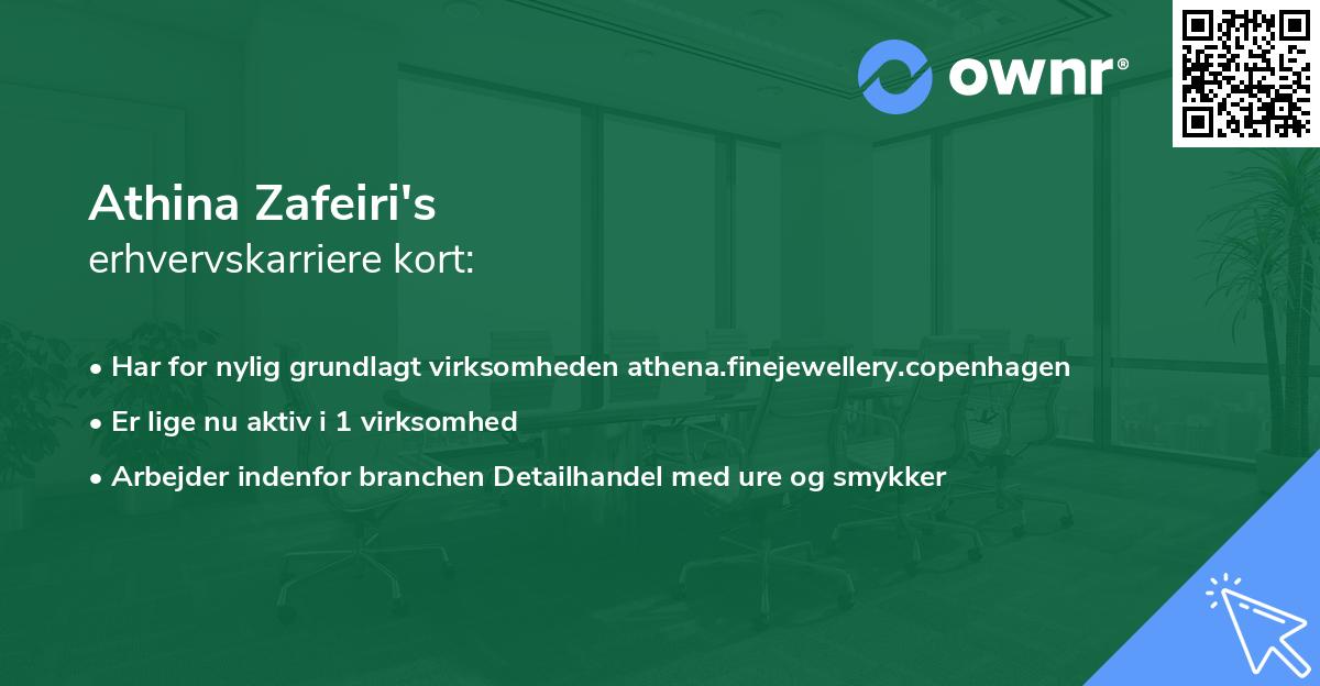 Athina Zafeiri's erhvervskarriere kort