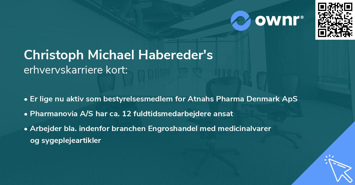 Christoph Michael Habereder's erhvervskarriere kort