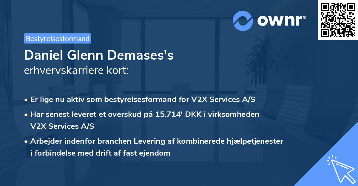 Daniel Glenn Demases's erhvervskarriere kort