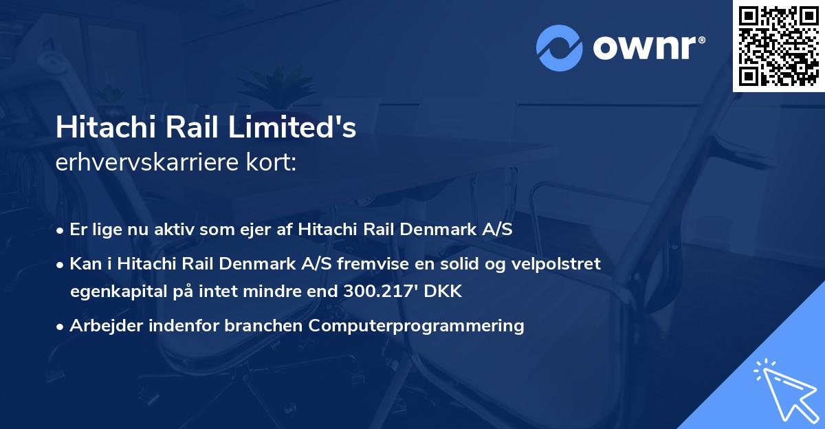 Hitachi Rail Limited's erhvervskarriere kort