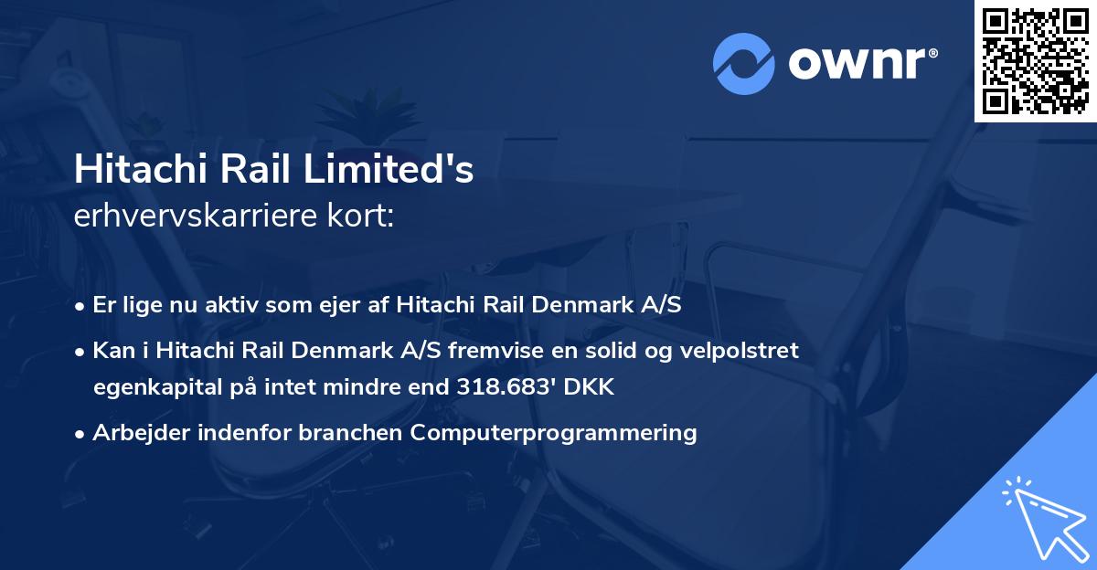 Hitachi Rail Limited's erhvervskarriere kort