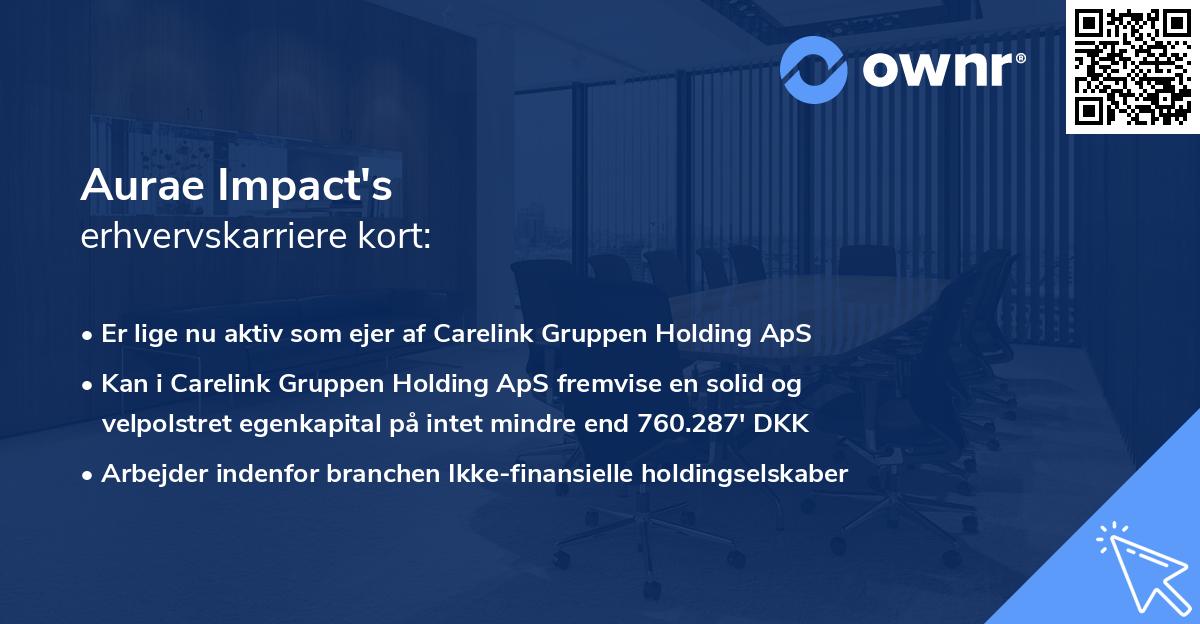 Aurae Impact's erhvervskarriere kort