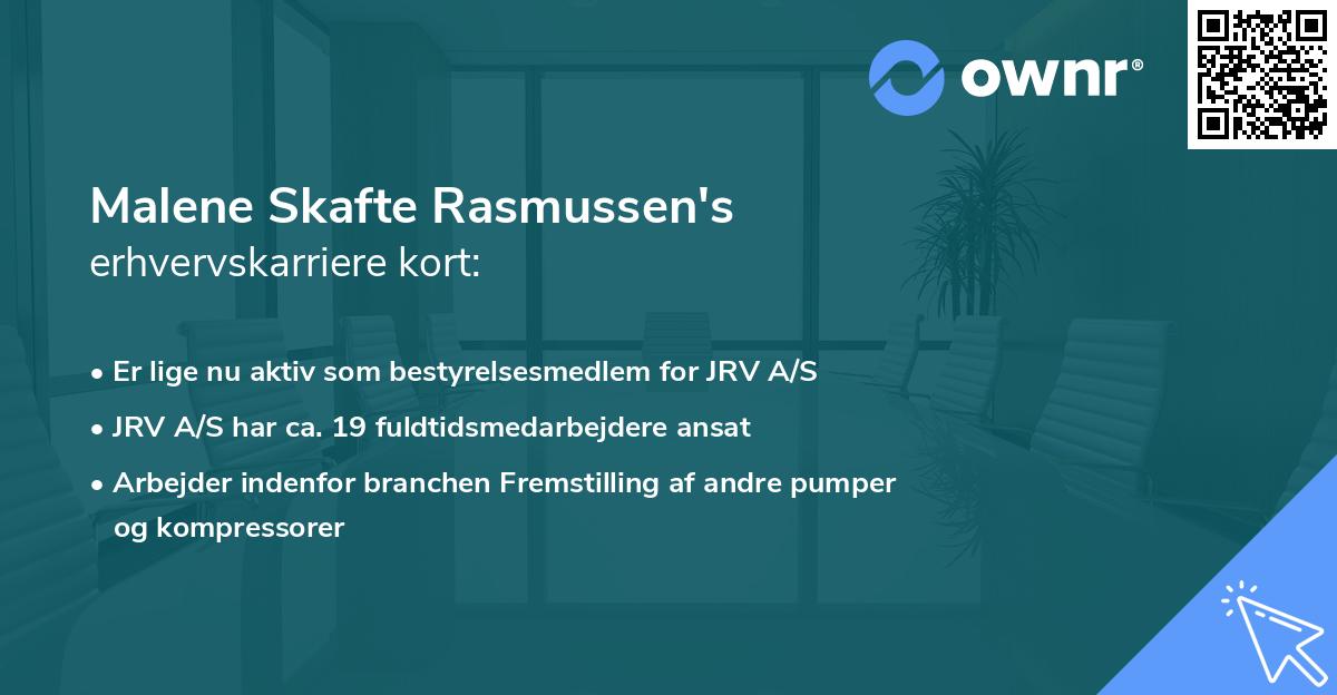 Malene Skafte Rasmussen's erhvervskarriere kort