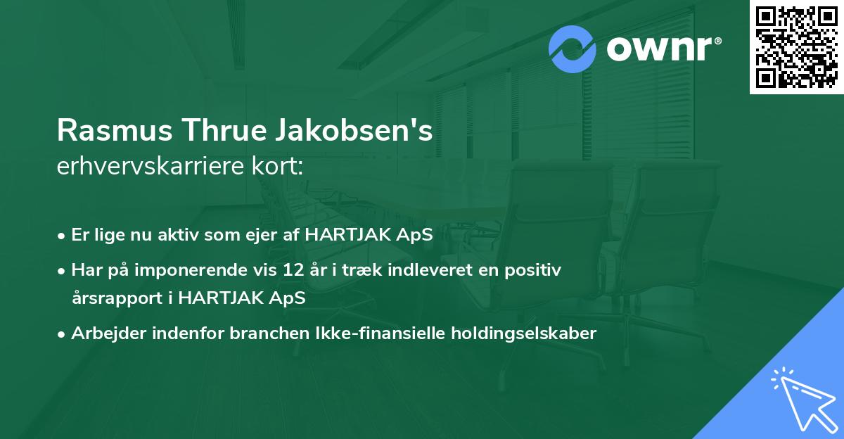 Rasmus Thrue Jakobsen's erhvervskarriere kort