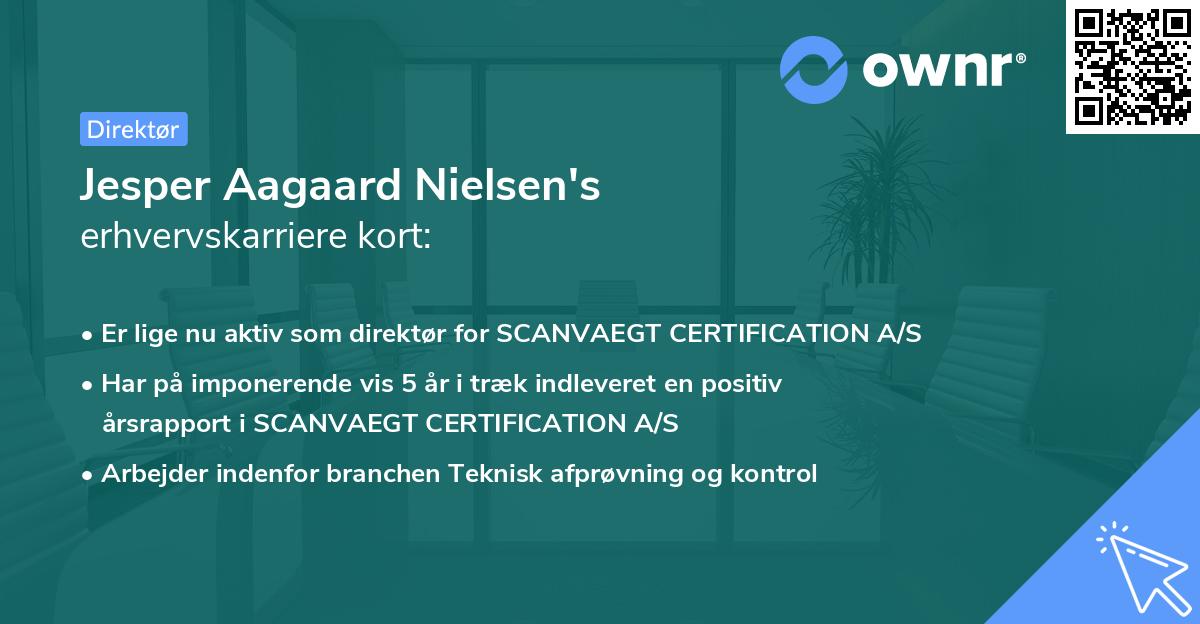 Jesper Aagaard Nielsen's erhvervskarriere kort