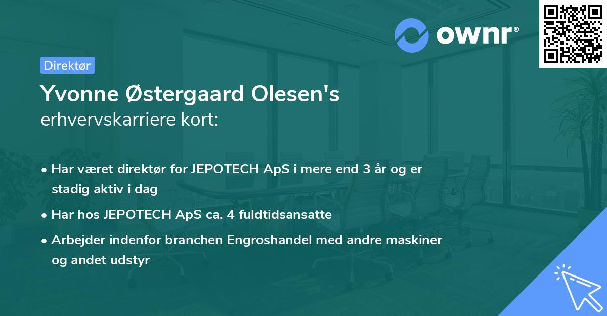 Yvonne Østergaard Olesen's erhvervskarriere kort