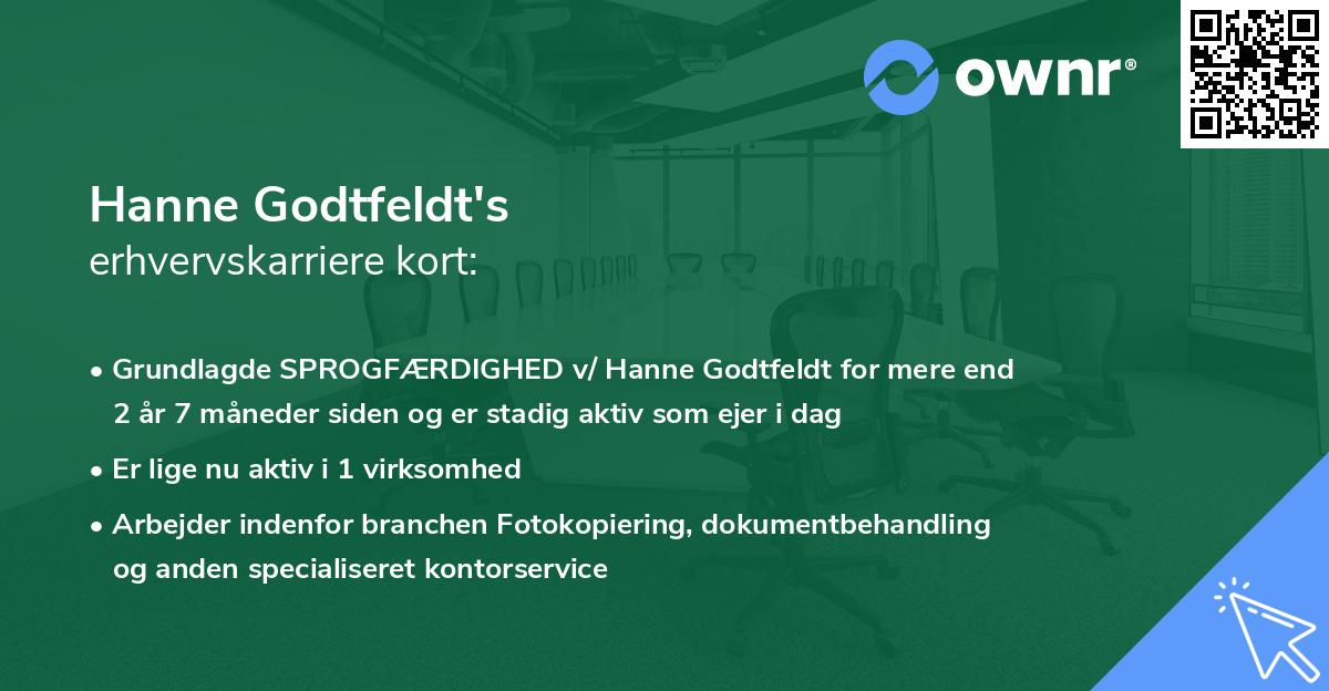 Hanne Godtfeldt's erhvervskarriere kort