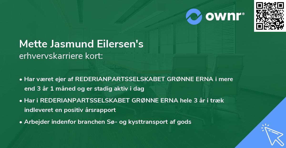Mette Jasmund Eilersen's erhvervskarriere kort