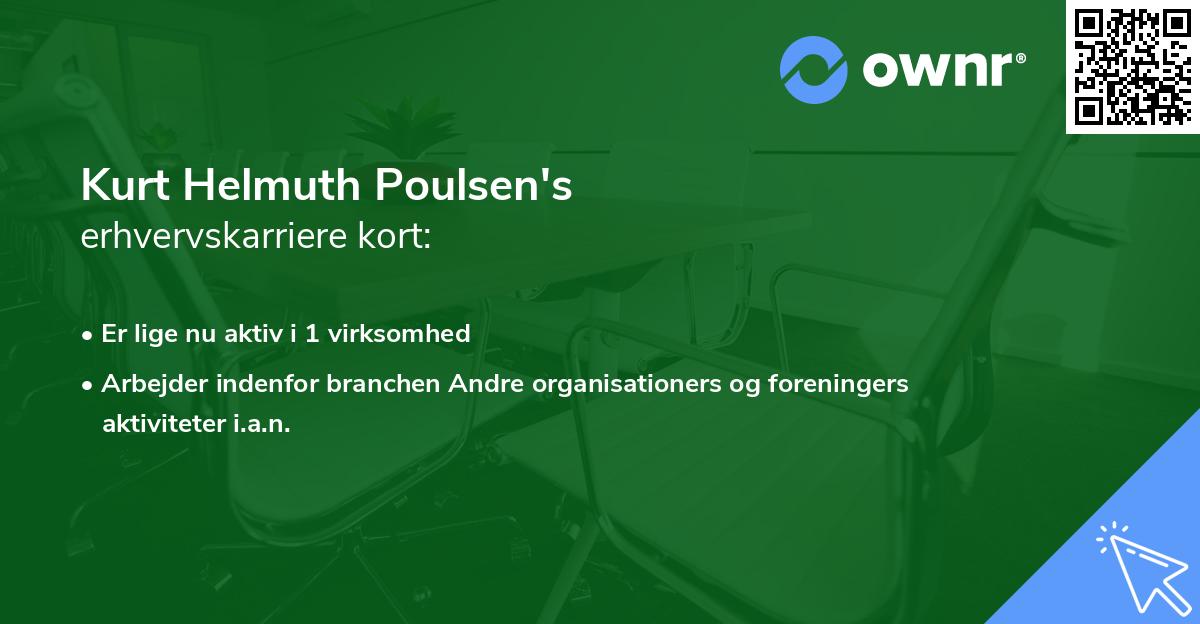 Kurt Helmuth Poulsen's erhvervskarriere kort