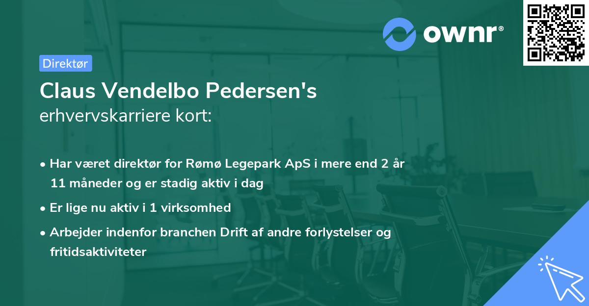 Claus Vendelbo Pedersen's erhvervskarriere kort