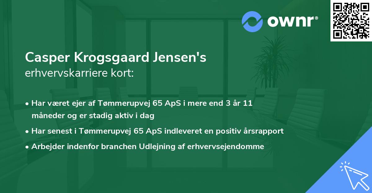 Casper Krogsgaard Jensen's erhvervskarriere kort