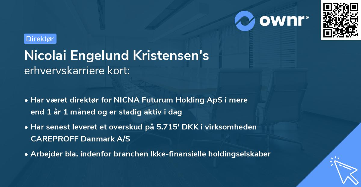 Nicolai Engelund Kristensen's erhvervskarriere kort