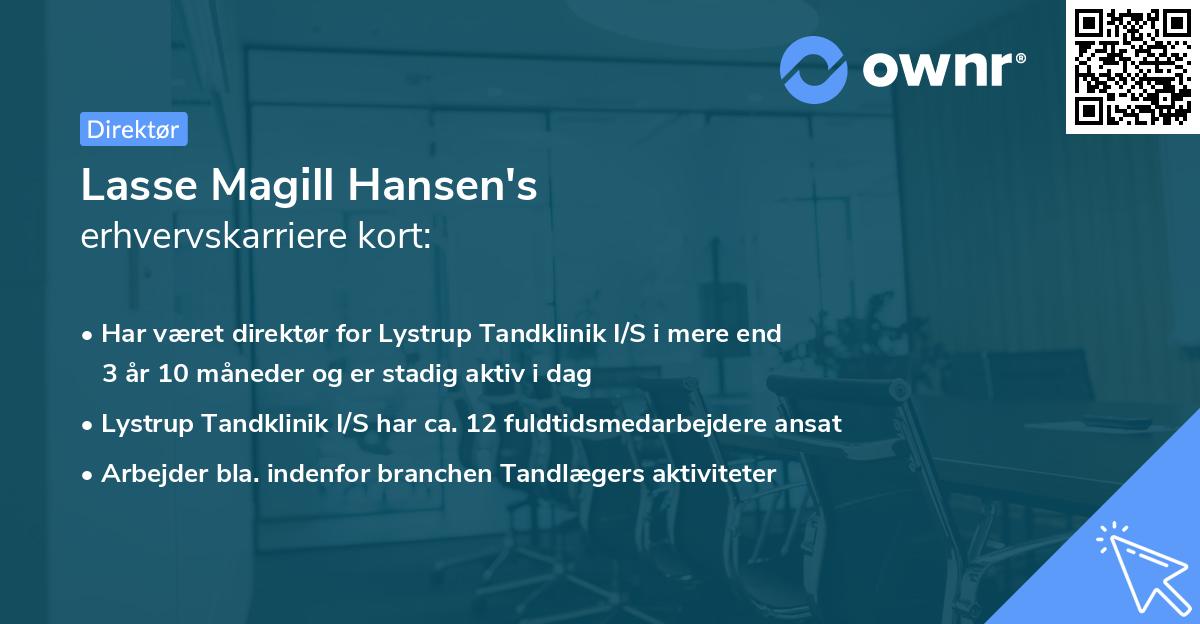Lasse Magill Hansen's erhvervskarriere kort