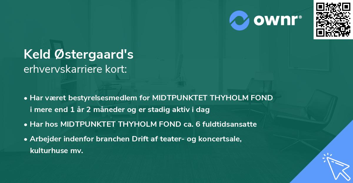 Keld Østergaard's erhvervskarriere kort