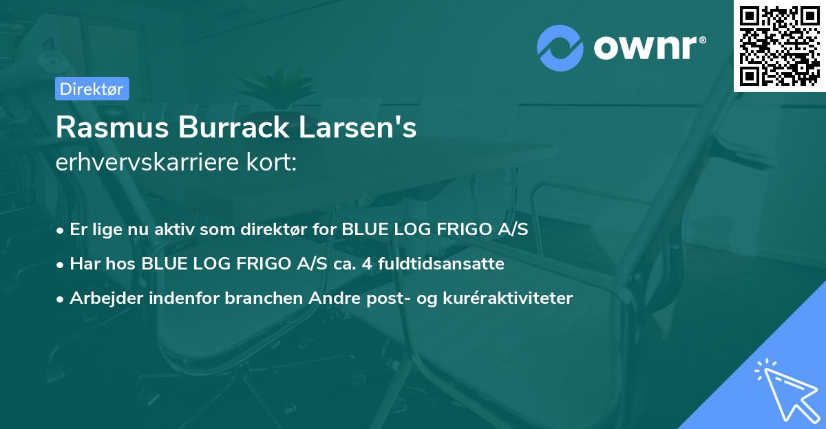 Rasmus Burrack Larsen's erhvervskarriere kort