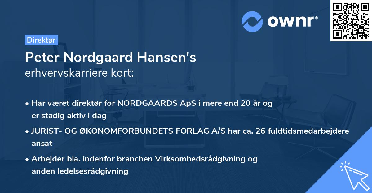 Peter Nordgaard Hansen's erhvervskarriere kort