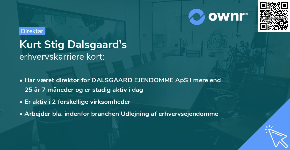 Kurt Stig Dalsgaard's erhvervskarriere kort