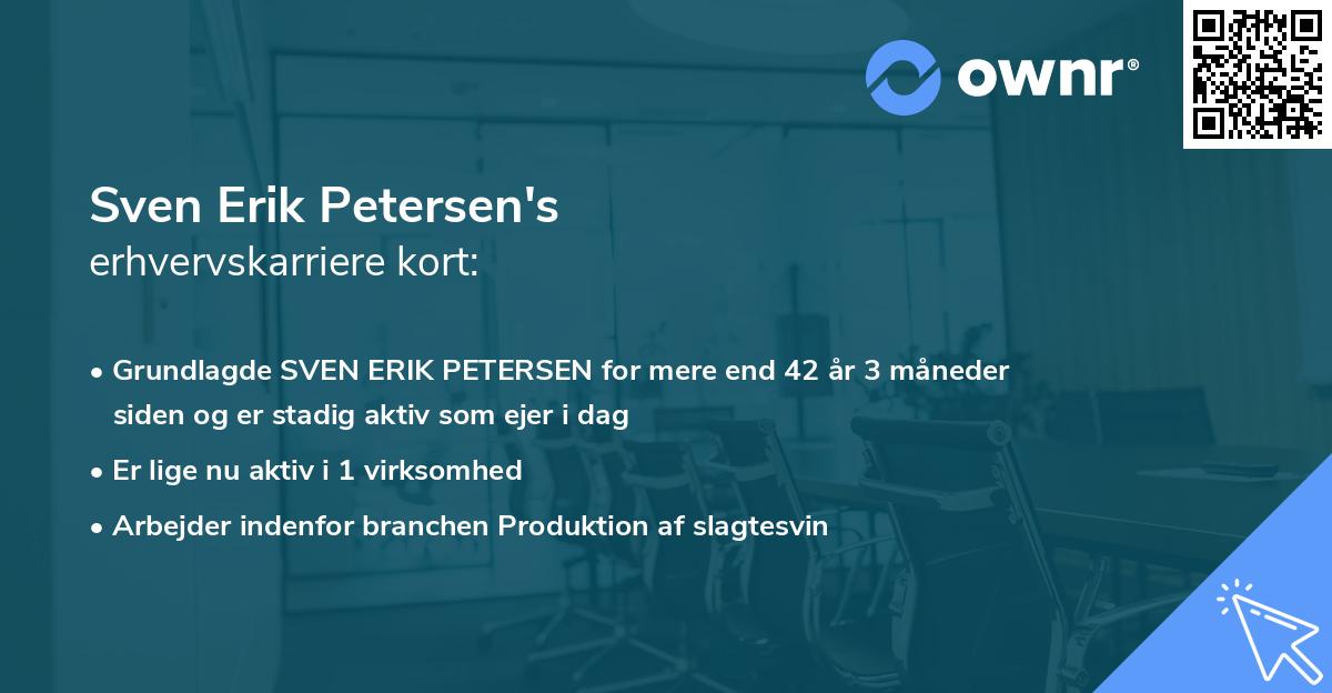 Sven Erik Petersen's erhvervskarriere kort