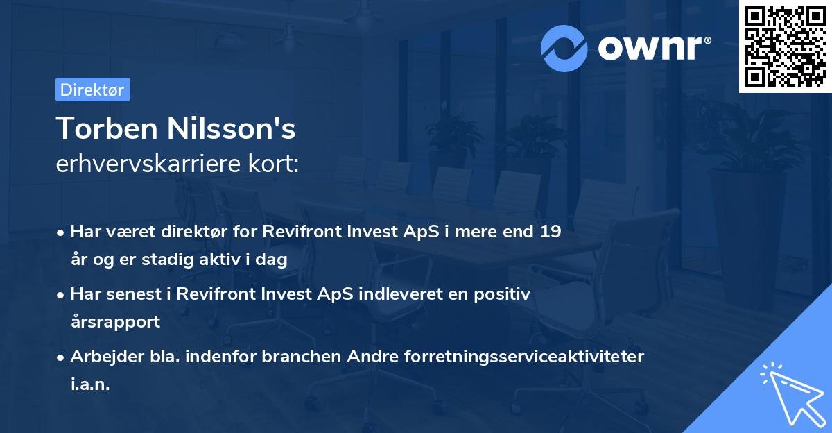 Torben Nilsson's erhvervskarriere kort