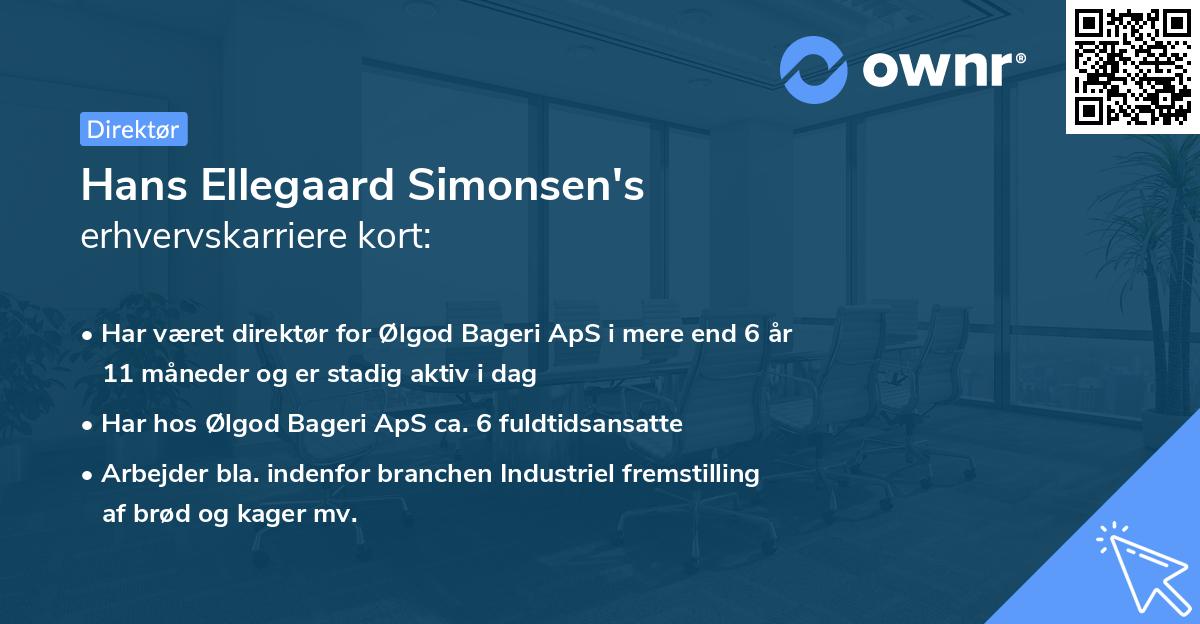 Hans Ellegaard Simonsen's erhvervskarriere kort