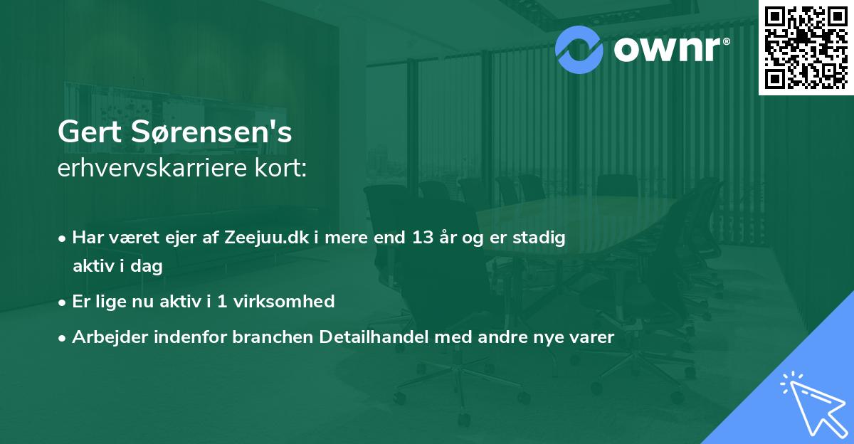 Gert Sørensen's erhvervskarriere kort