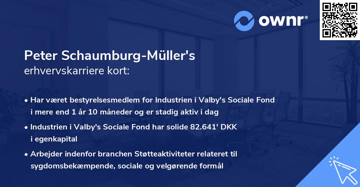 Peter Schaumburg-Müller's erhvervskarriere kort