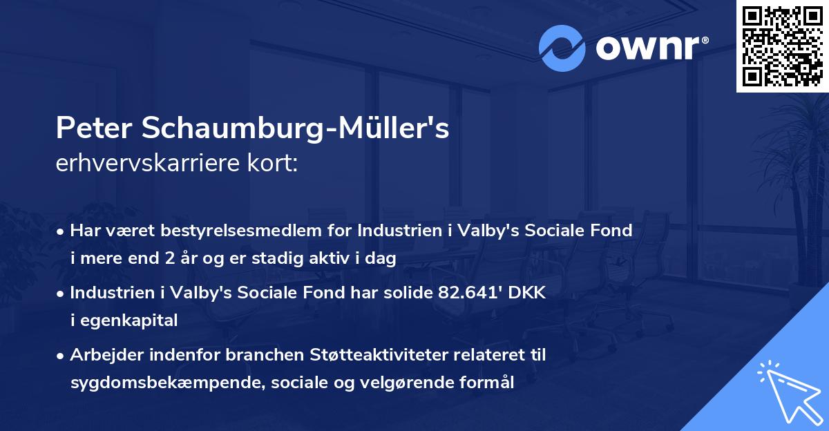 Peter Schaumburg-Müller's erhvervskarriere kort