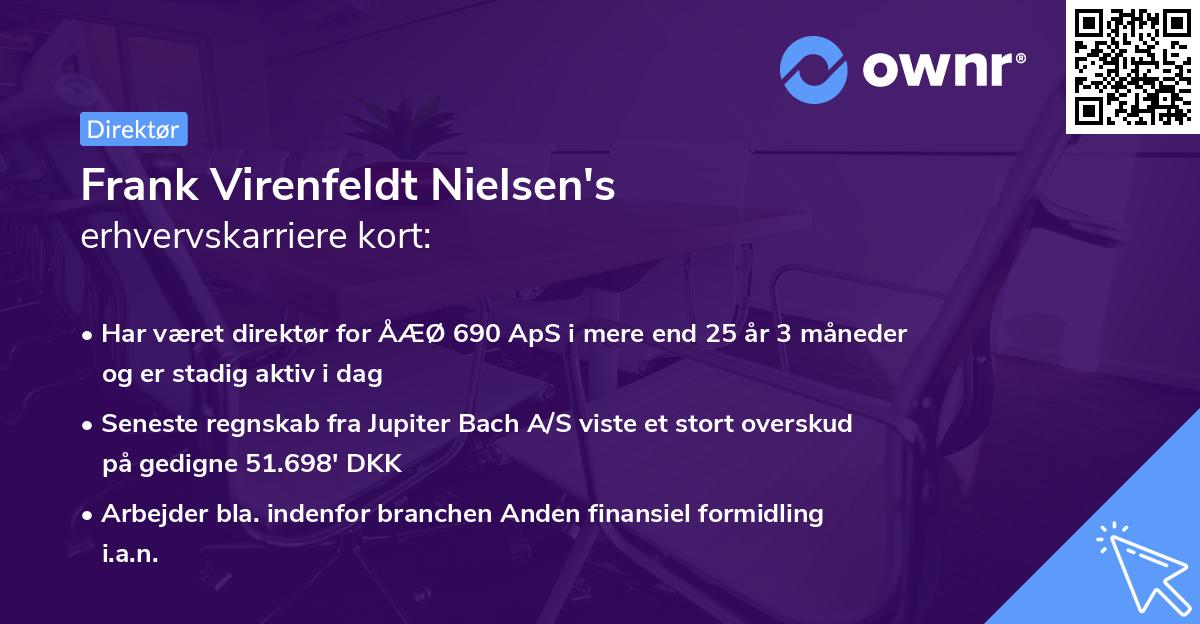 Frank Virenfeldt Nielsen's erhvervskarriere kort