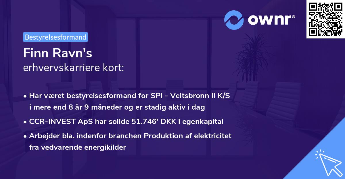 Finn Ravn's erhvervskarriere kort