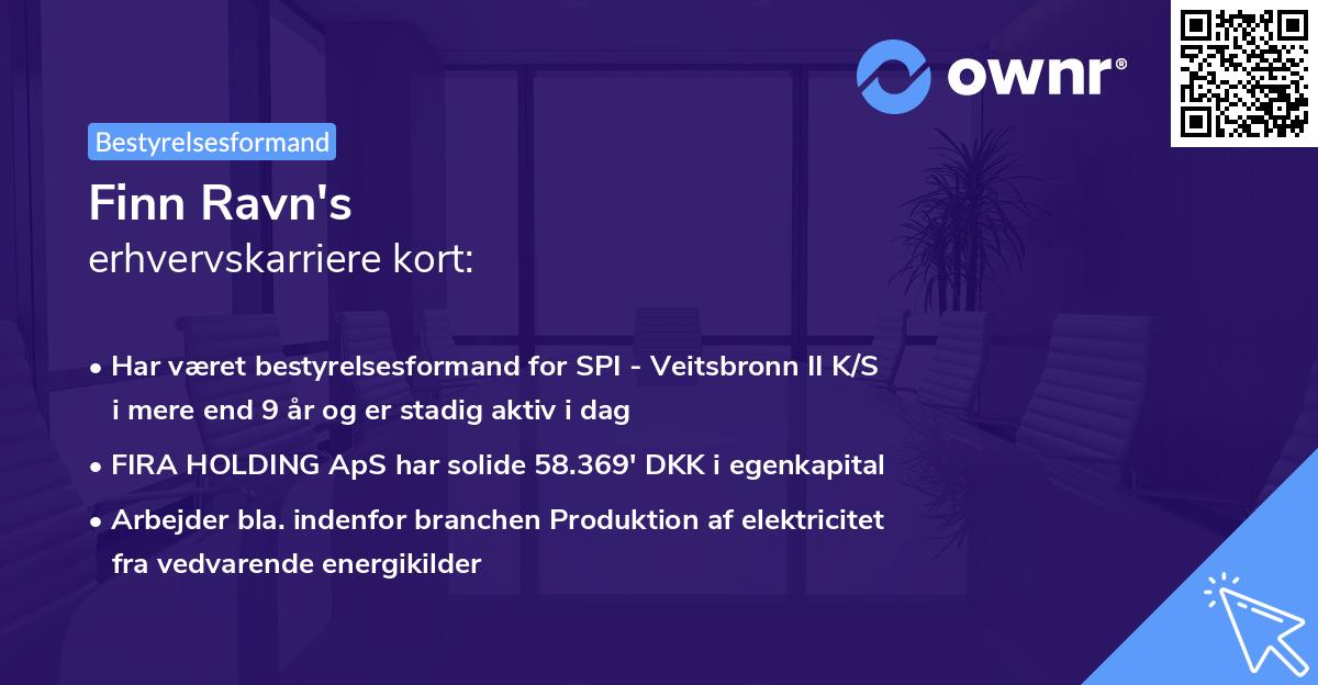 Finn Ravn's erhvervskarriere kort