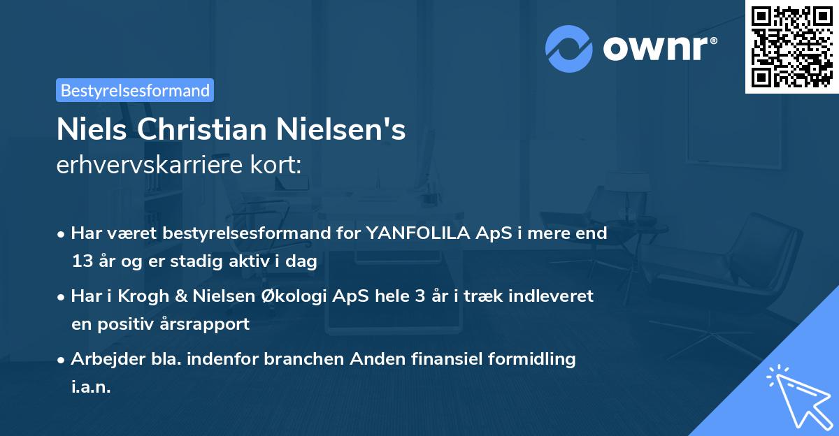 Niels Christian Nielsen's erhvervskarriere kort