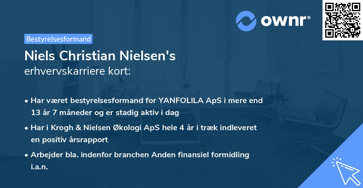 Niels Christian Nielsen's erhvervskarriere kort
