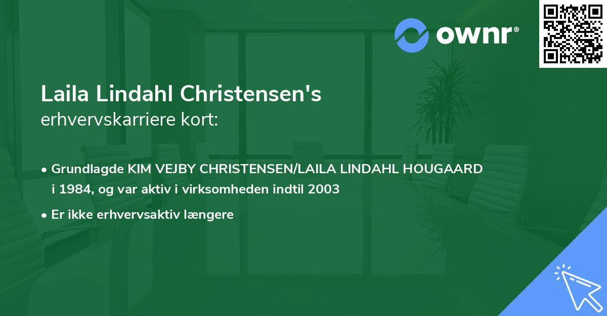 Laila Lindahl Christensen's erhvervskarriere kort