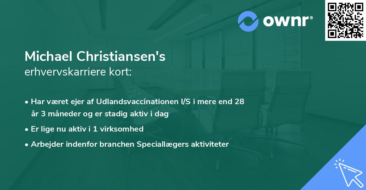 Michael Christiansen's erhvervskarriere kort