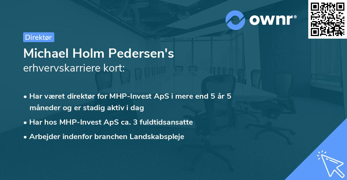 Michael Holm Pedersen's erhvervskarriere kort