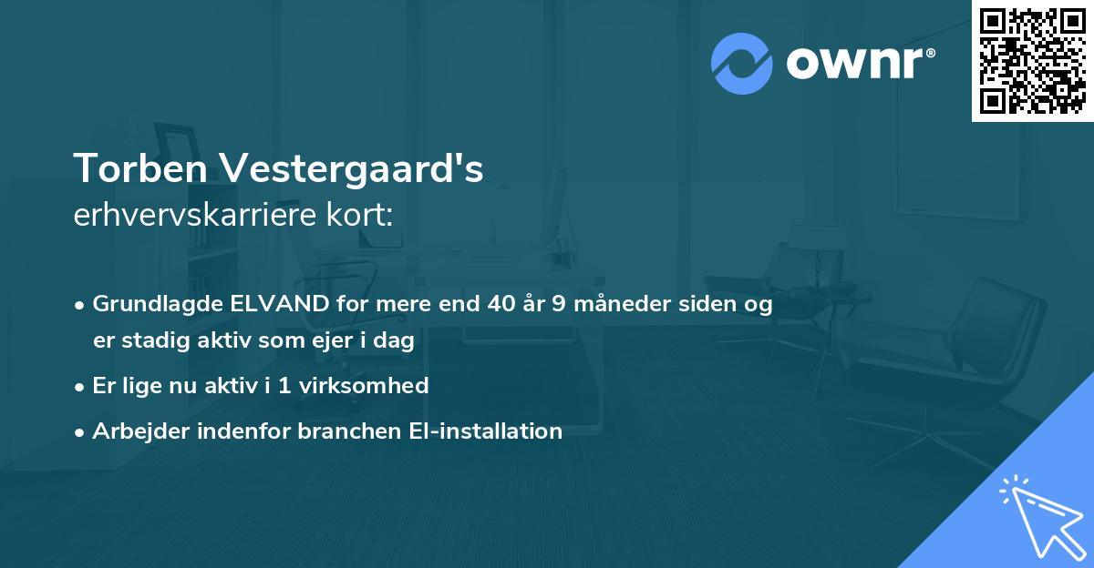 Torben Vestergaard's erhvervskarriere kort