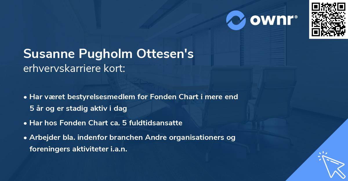 Susanne Pugholm Ottesen's erhvervskarriere kort