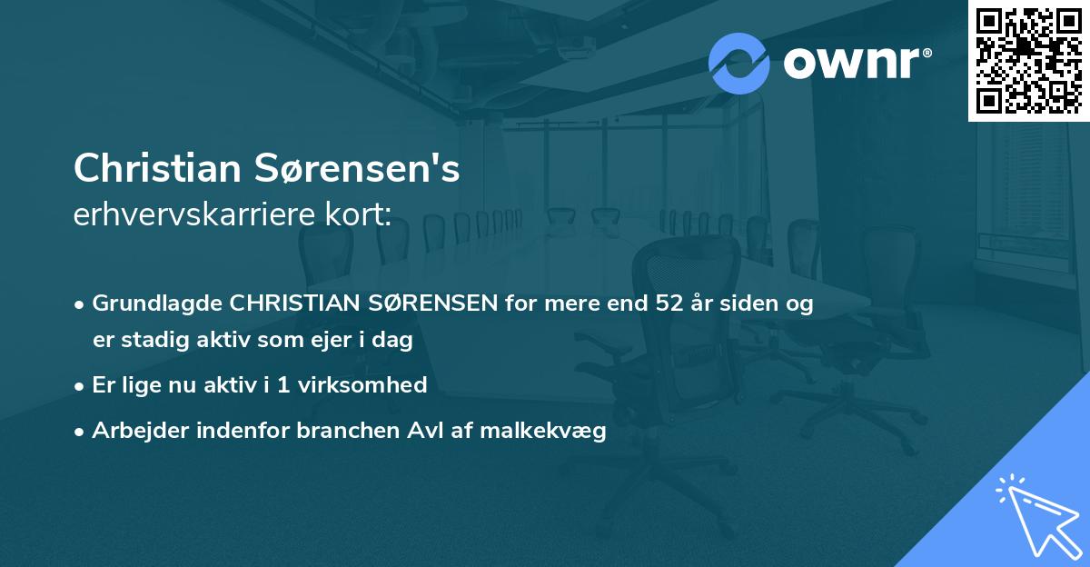 Christian Sørensen's erhvervskarriere kort