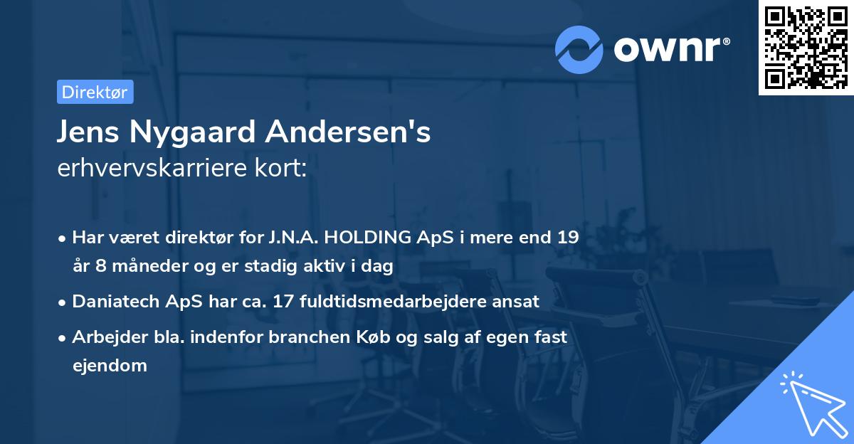 Jens Nygaard Andersen's erhvervskarriere kort