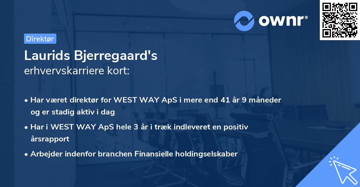 Laurids Bjerregaard's erhvervskarriere kort