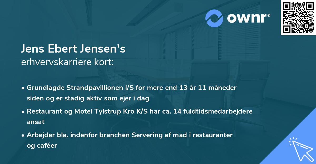 Jens Ebert Jensen's erhvervskarriere kort
