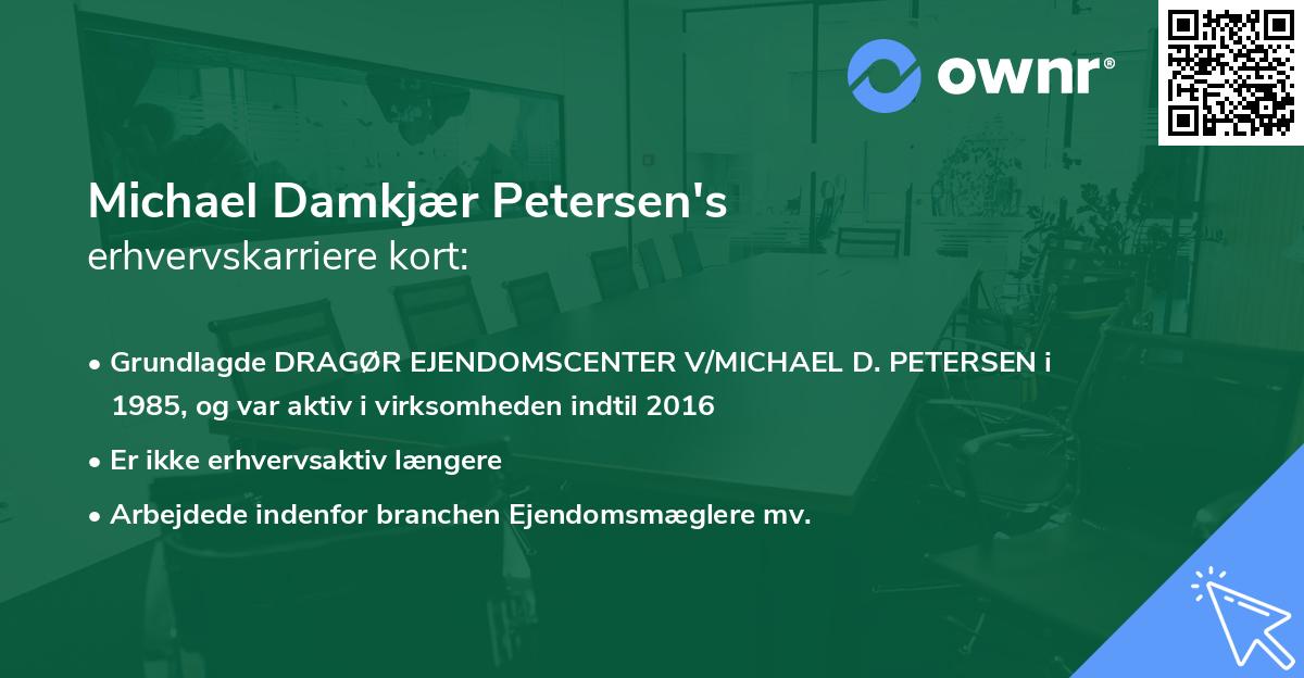Michael Damkjær Petersen's erhvervskarriere kort