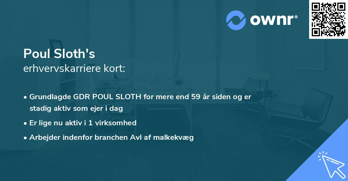 Poul Sloth's erhvervskarriere kort