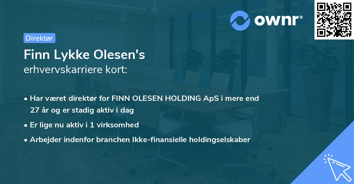 Finn Lykke Olesen's erhvervskarriere kort