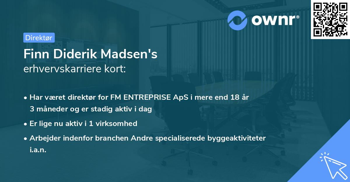 Finn Diderik Madsen's erhvervskarriere kort